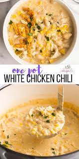 White Chicken Chili Shredded Chicken Recipes White Chili Chicken Recipe Recipes