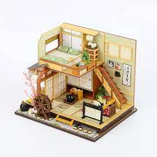 Diy Japanese Style Diy Dollhouse Kit Sushi S Living Room Etsy In 2021 Dollhouse Kits Dollhouse Miniatures Diy Doll House