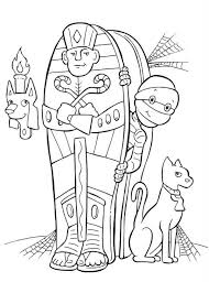 Download or print for free. Egyptian Mummy And His Cat On Halloween Day Coloring Page Color Luna
