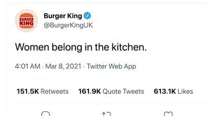 These examples range from understandably daft (losing one's phone in a back pocket) to i would already be booking my flight to the uk, but tom already has a loving hubby and son back at home. Burger King Gets Roasted For Its Women Belong In The Kitchen Ad The Washington Post