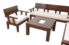 Teak wood sofa set is made by our experienced professionals with use of suitable material. Teakwood Sofa Set With Centre Table Ws 13 Sofa Set Designs Wood Sofa Furniture Sofa Set