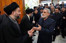حضور سردار قاآنی در مراسم ترحیم همسر شهید محراب در بغداد - ایسنا