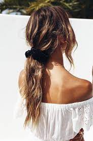 Easy Hairstyles For Medium Hair Easyhairstylesformediumhair Scrunchie Hairstyles Hair Styles Hair