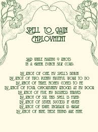 Spell To Gain Employment Spelling Spell Book Spirituality