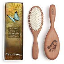 Grooming your hair is easy when you have this styling brush from evolve products. Natural Wood Pin Pear Wood Hairbrush Made In Germany