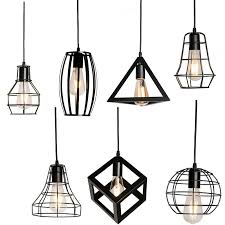 7 Type Modern Black Cage Pendant Lights Iron Minimalist Retro Nordic Loft Pyramid Lamp Metal Hanging Lamp E27 Indoor Pendant Lampshades Art Glass Pendant Light From Caraa 38 34 Dhgate Com