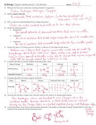 5) the following questions are based on the 15 molecules illustrated in figure 5.8. Ib Organic Molecules Review Key 2 1 2 3
