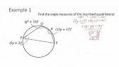 Find the radius or diameter of a circle dd.3. Find Angles In Inscribed Quadrilaterals Ii Youtube