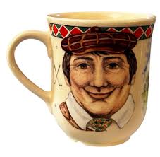 Bursley Folk Gary Green Golfers Mug Made in England, Scottish,