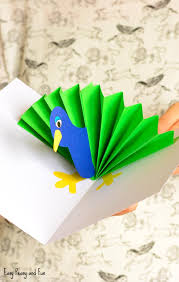 A new fun fold pop up greeting card is born! Peacock Pop Up Card Paper Craft Easy Peasy And Fun