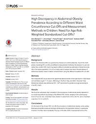 Pdf High Discrepancy In Abdominal Obesity Prevalence