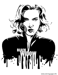 Coloring sheets for teen girls. Avengers Black Widow For Teen Girls Coloring Pages Printable