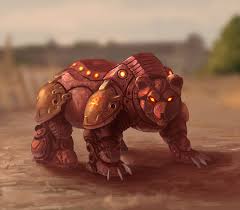 The Soviet Bear Robot By Dantecyberman Deviantart Com On Deviantart Steampunk Animals Lion Sculpture Sculpture Art