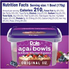 Are dole acai bowls gluten free. Dole Original Acai Bowl Frozen Acai Bowl With Fruit And Granola 6 Oz Walmart Com Walmart Com