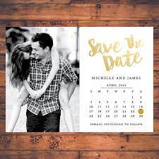 Save The Date Invitation Calendar Save The Dates Faux Gold Invite Post Card Engagement Invitati Wedding Save The Dates Save The Date Invitations Wedding Saving