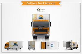 Delivery Truck Mockup Mockup Truck Design Mockup Design