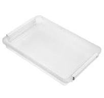 Amazon.com: BTSKY A4 Plus Clear Transparent PP Plastic Stackable Storage  Box Desk Paper Magazine Container with Buckle, Office Supplies Accessories  ...