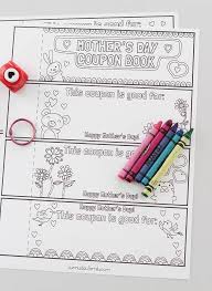 Free Printable Mothers Day Coupons For Kids To Color And Create Mother S Day Coupons Mother S Day Activities Coupon Book