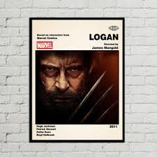 Logan Movie Poster Black & White Noir Movie Poster Minimalist Movie Poster  Wolverine Poster Wall Art Home Decor
