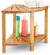 Check spelling or type a new query. Bamboo Corner Shower Bench With Shelves For Home Decor Perfect Indoor And Outdoor Wood Corner Shower Seat By Bambusi Walmart Com Walmart Com