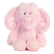 Huggie Baby Pink Elephant Stuffed Animal By Aurora At Stuffed Safari Pink Elephant Stuffed Animal Elephant Stuffed Animal Elephant Plush Toy