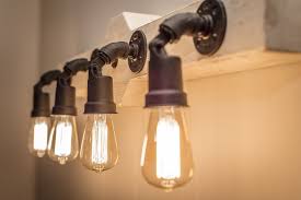The Pipeline Vanity Light Vanity Lighting Bathroom Light Fixtures Industrial Style Bathroom