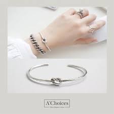 Bracelets made of 925 silver in the form of an adjustable knot - A  Choices-متجر آي تشويسز لجميع إكسسوارات الموضة النسائية المختارة لك