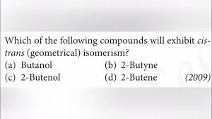 Which Of The Following Compounds Can Exist As Pairs Of Cis–Trans Isomers?  Draw Each Cis–Trans Pair, And - Brainly.Com