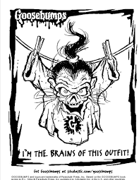 Scholastic Goosebumps Shrunken Head Coloring Page Goosebumps Books Coloring Pages Goosebumps