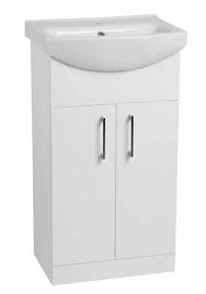 Make your bathroom more zen. Tavistock Opal Freestanding 500mm Wide Gloss White Unit With Basin Dc12006 Dc12002