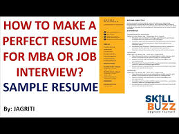 Mbas are no longer exclusively useful to people seeking advanced financial and consulting jobs. How To Make A Perfect Resume For Mba Interview Or Job Interview Best Resume Tips Sample Resume Youtube