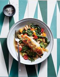 Santa monica seafood restaurants fresh seafood dining. Oven Roasted Sea Bass Couscous Warm Tomato Vinaigrette Recipe Myrecipes