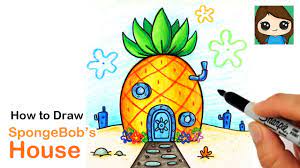 Watch as we color spongebob in this coloring pages. How To Draw Spongebob Squarepants Pineapple House Youtube