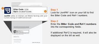 Contoh jompay biller codes yang paling banyak digunakan ialah : Promotions Jompay Alliance Bank Malaysia