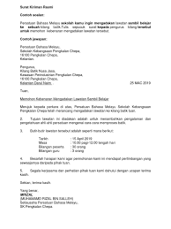 .karena surat resmi bukan surat yang ditujukan untuk pacar atau sahabat anda sehingga bisa dibuat sekendak hati. Surat Kiriman Rasmi In English