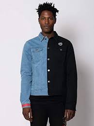 Black And Blue Denim Jacket Amazing Offer On Young Reckless Duality Denim Jacket Black Blue Mens Outerwear Online Thehotnewreleases Black Denim Jacket Denim Jacket Casual T Shirt Dress