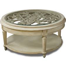 Ideal for small conversation areas and reading nooks, round coffee tables make the most of your square footage while adding surface space and storage. Fusion Round Cocktail Table Transitional Coffee Tables By Bassett Mirror Co Houzz