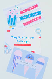 Some of these look even better than the ones you can easily drop $6 on at the store. 80s Ice Cream Birthday Card Printable Set