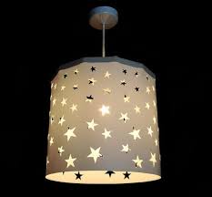 White Stars Lampshade Ideal For Children S Room And Nursery For Beautiful Stars Projection On The Walls Ceiling Pendant Magnetic Star Lampshade Pendant Light Shades Light Shades