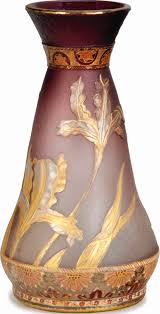 A French Gilt And Enameled Cameo Glass Vase Signed In Gilt Daum Nancy And With Cross Of Lorraine Circa 1900 Daum Nancy Daum Nancy