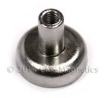 16 LB Cup Magnet Dia 5/8" w/ #6-32 Female Thread Neodymium Pot Magnet