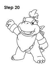 This site howtodraw.pics provides your kids an easy way to learn drawing online. How To Draw Bowser Jr Drawings Coloring Pages Colouring Pages