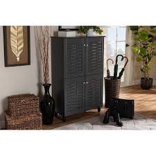 We added additional nails and brackets to support the frame, but the result was unsuccessful. Acadia Dark Gray 4 Door Wooden Entryway Shoe Storage Cabinet
