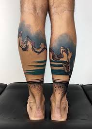 Classic band tattoo on leg. 255 Appealing Leg Tattoos For Men Women