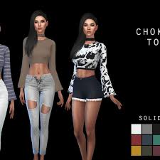 Choker Top Leosims Com Roupas Feminino