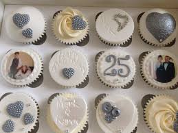 Silver Wedding Cupcakes Anniversary Cupcakes Wedding Anniversary Cakes Silver Wedding Cake