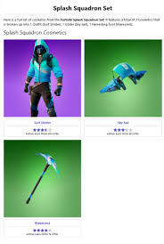 Fortnite 'splash squadron' bundle (image via epic games). Selling All Platforms 1 6 Hours Intel Bonus Bundle Intel X Splash Squadron Playerup Worlds Leading Digital Accounts Marketplace