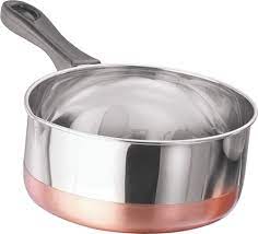 I love my stainless steel pans and the first thing i discovered was that they do heat faster and maintain those copper bottom pans are amazing. Copper Bottom Stainless Steel Cookware Copper Bottom Saucepan Manufacturer From Mumbai