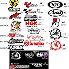 Stiker motogp balap motor helm jendela mobil stiker viny decal via id.aliexpress.com. Jual Stiker Cutting Logo Sponsor Motor Mobil Bahan Doff Us Bubblefree Di Lapak Owie Mart Bukalapak