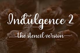 Archive of freely downloadable fonts. Indulgence 2 The Stencil Version 382140 Handwritten Font Bundles